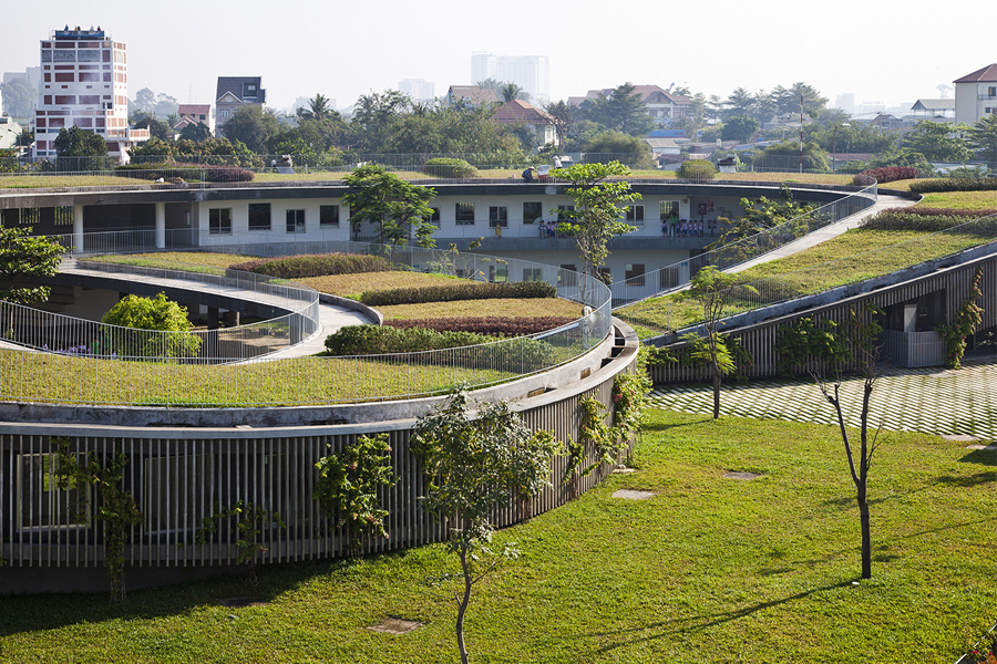 edificio verde